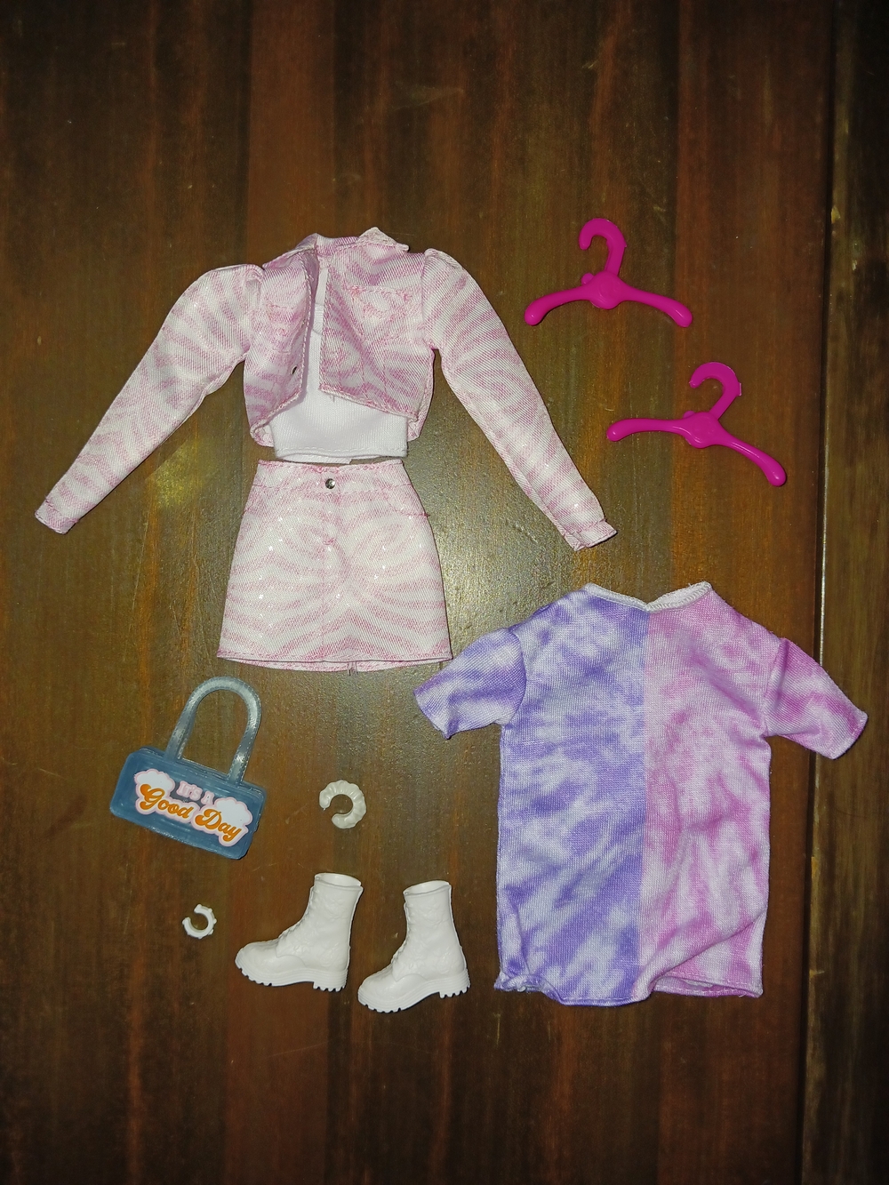 Barbie Doll Lot Of Clothes Outfits Shoes Accessories Hangers